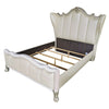ACME Dresden II Pearl White Synthetic Leather & Gold Patina Queen Bed Model 27820Q