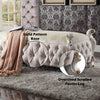 ACME Picardy Fabric & Antique Pearl Bench Model 27886