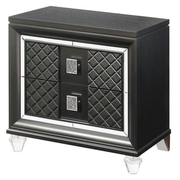 ACME Sawyer Metallic Gray Nightstand Model 27973