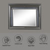 ACME Sawyer Metallic Gray Mirror with LED Model 27974