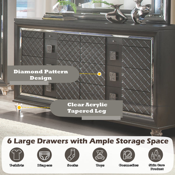 ACME Sawyer Metallic Gray Dresser Model 27975