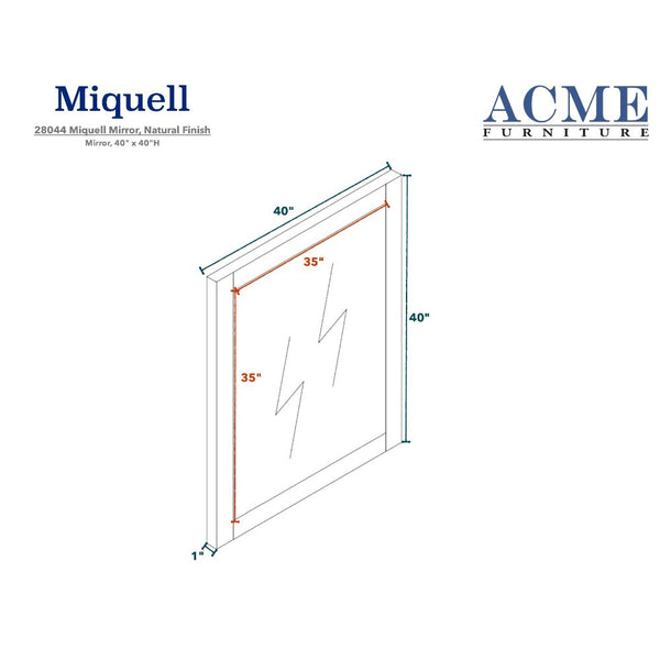 ACME Miquell Natural Mirror Model 28044