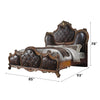 ACME Picardy Synthetic Leather & Honey Oak California King Bed Model 28234CK