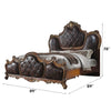 ACME Picardy Synthetic Leather & Honey Oak Eastern King Bed Model 28237EK