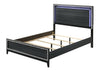 ACME Haiden LED & Weathered Black Eastern King Bed with LED Model 28427EK