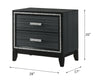 ACME Haiden Weathered Black Nightstand Model 28433