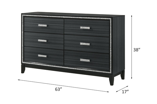 ACME Haiden Weathered Black Dresser Model 28435