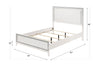 ACME Haiden LED & White Eastern King Bed with LED Model 28447EK