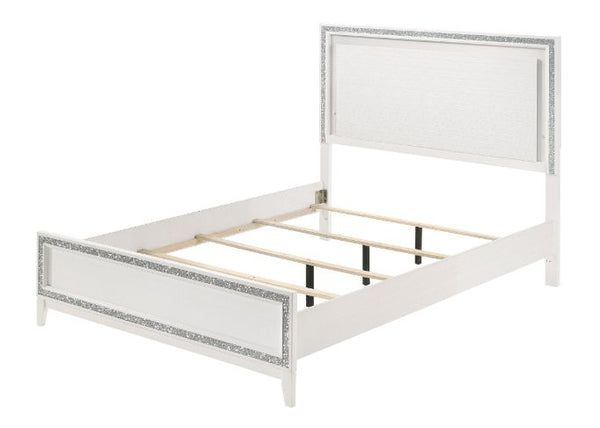 ACME Haiden LED & White Queen Bed with LED Model 28450Q
