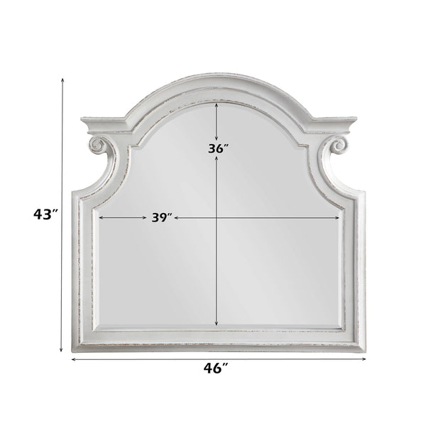 ACME Florian Antique White Mirror Model 28724