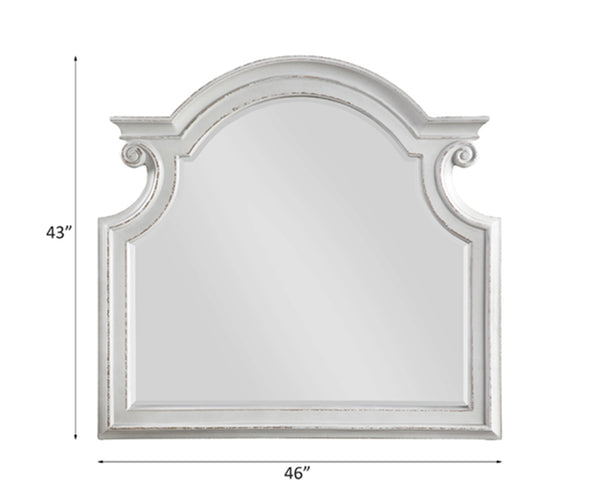 ACME Florian Antique White Mirror Model 28724