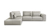 Lamod Italia Hollywood Italian Light Grey Leather Laf Chaise Sectional Sofa Model VGCC-HOLLYWOOD-GREY-LAF-SECT