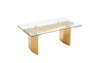Modrest Nassim Glam Glass Extendable Dining Table Model VGZA-T105-S-GLD