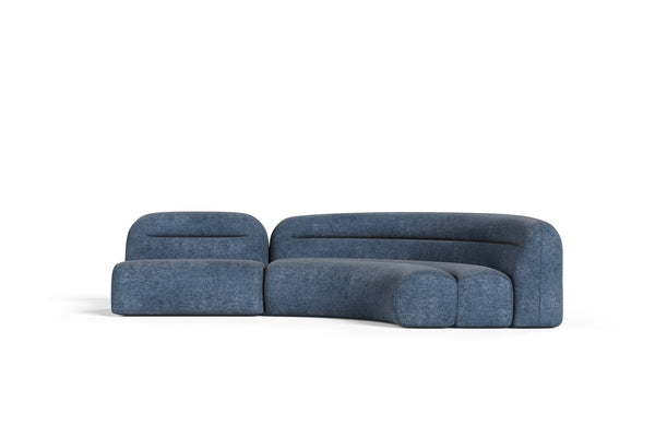 Divani Casa Forman Modern Blue Fabric Modular Sectional Sofa 2 Piece Sectional Model VGOD-ZW-23029-MOD-BLU-2-Piece Sectional