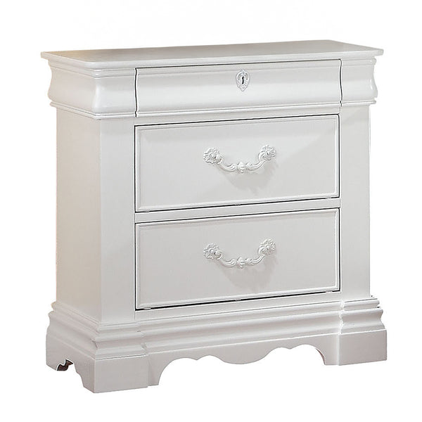 ACME Estrella White Nightstand Model 30243