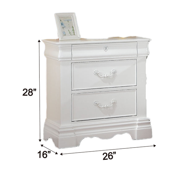 ACME Estrella White Nightstand Model 30243
