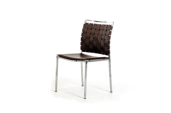 Shasta Modern Brown Eco Leather Dining Chair (Set Of 2) Model VGHR3031-BRN