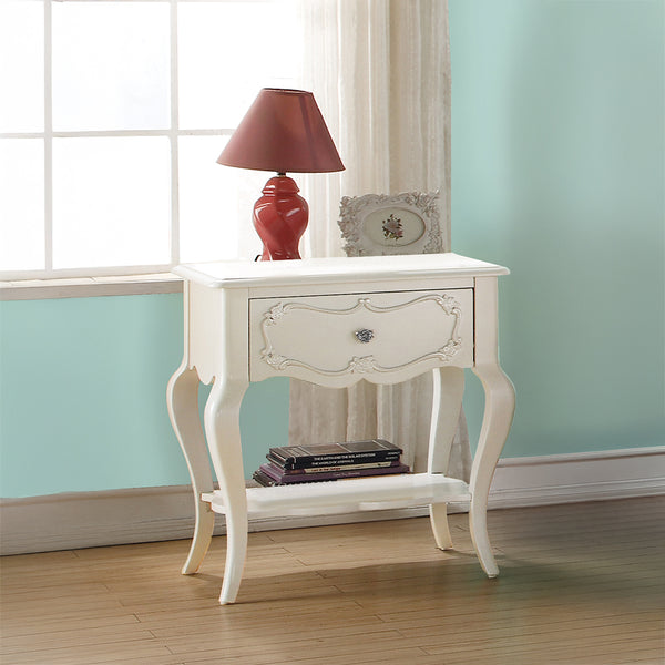 ACME Edalene Pearl White Nightstand Model 30509