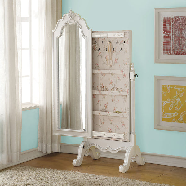 ACME Edalene Pearl White Jewelry Armoire Model 30520