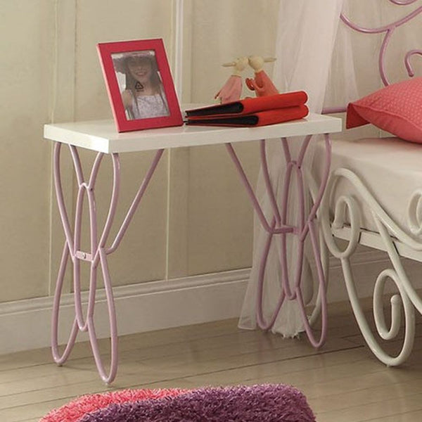 ACME Priya II White & Light Purple Nightstand Model 30538