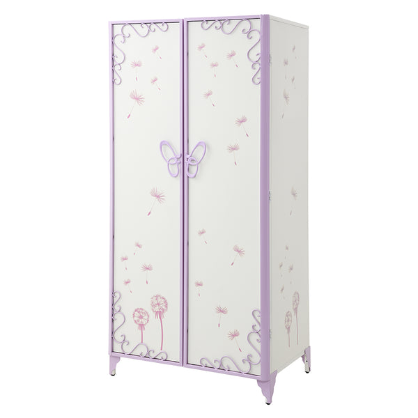 ACME Priya II White & Light Purple Wardrobe Model 30540