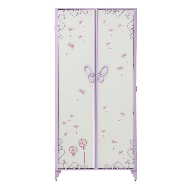 ACME Priya II White & Light Purple Wardrobe Model 30540