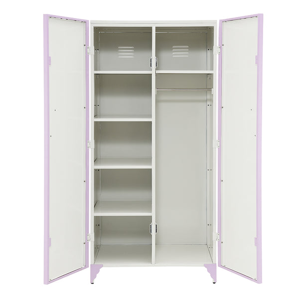 ACME Priya II White & Light Purple Wardrobe Model 30540