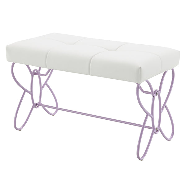 ACME Priya II White & Light Purple Bench Model 30542