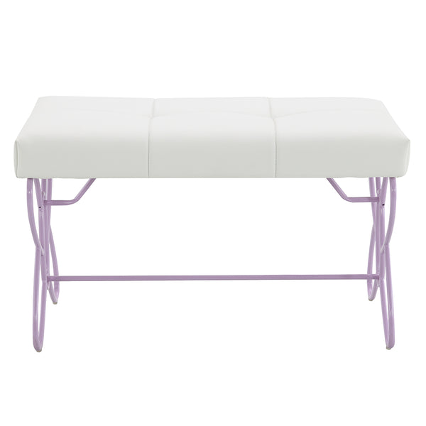 ACME Priya II White & Light Purple Bench Model 30542