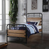 ACME Adams Antique Oak & Gunmetal Twin Bed Model 30610T