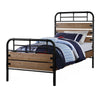 ACME Adams Antique Oak & Gunmetal Twin Bed Model 30610T