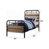 ACME Adams Antique Oak & Gunmetal Twin Bed Model 30610T