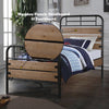 ACME Adams Antique Oak & Gunmetal Twin Bed Model 30610T