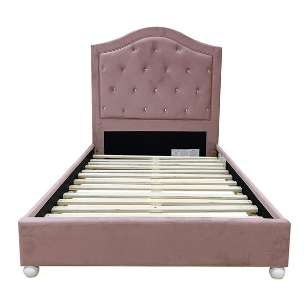 ACME Reggie Pink Fabric Twin Bed Model 30820T