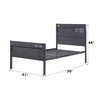 ACME Cargo Gunmetal Twin Bed Model 35920T