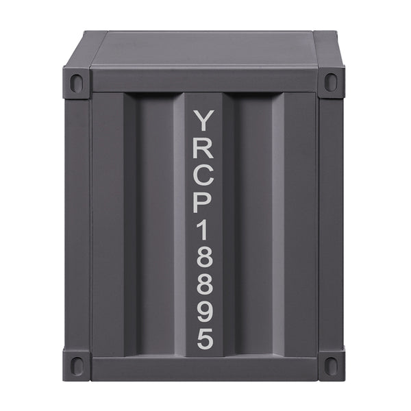 ACME Cargo Gunmetal Nightstand with USB Port Model 35922