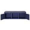 ACME Cargo Gray Fabric & Blue Bench with Storage Model 35942