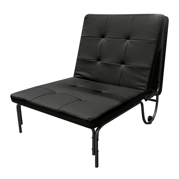 ACME Senon Silver & Black Adjustable Chair (Futon) Model 37276