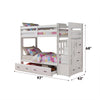 ACME Allentown White Bunk Bed (Twin | Twin) with Trundle (Twin) & Storage Model 37370