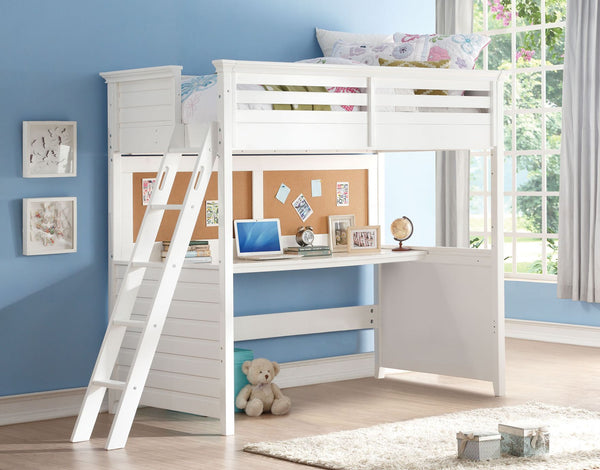 ACME Lacey White Twin Loft Bed Model 37670