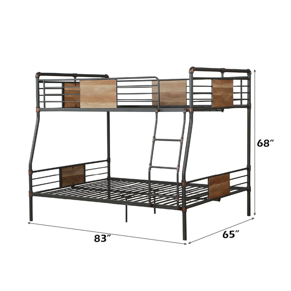 ACME Brantley Sandy Black & Dark BronzeHand BrushedBunk Bed (F XL/Q) Model 37725