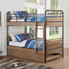 ACME Adams Antique Oak & Gunmetal Bunk Bed (Twin | Twin) with Trundle (Twin) Model 37760
