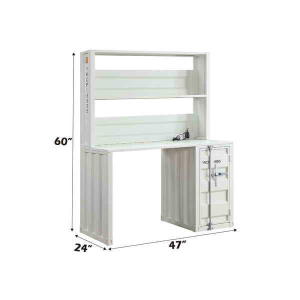 ACME Cargo White Writing Desk with Hutch Model 37887