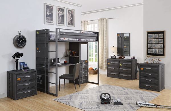 ACME Cargo Gunmetal Chest with 4 Drawers Model 37956