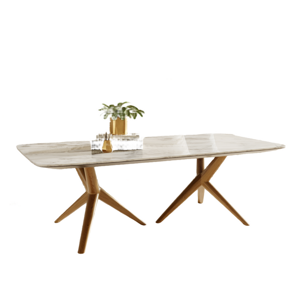 Modrest Stetson Mid Century Walnut & Ceramic Coffee Table Model VGCSCT-20046-BRN-CT