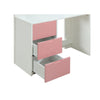 ACME Nerice White & Pink Twin Loft Bed with Desk & Wardrobe Model 38040