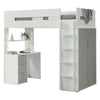 ACME Nerice White & Gray Twin Loft Bed with Desk & Wardrobe Model 38050