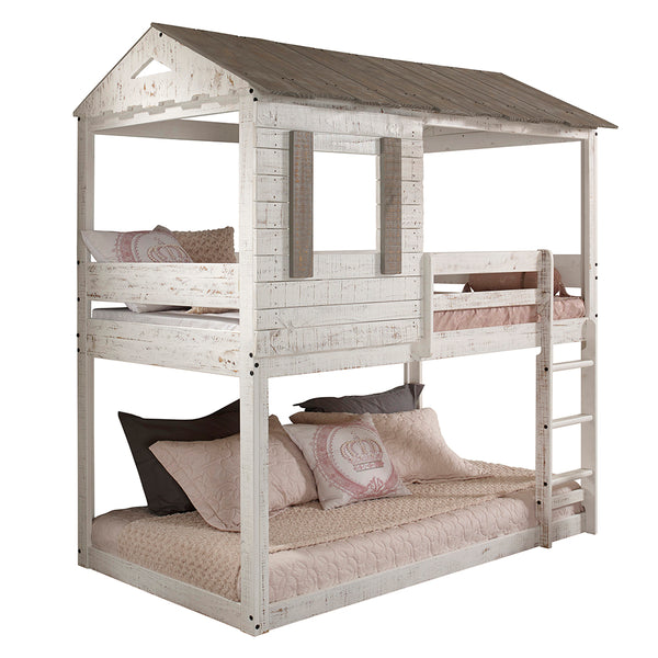 ACME Darlene Rustic White Bunk Bed (Twin | Twin)Model 38135