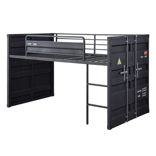 ACME Cargo Gunmetal Twin Loft Bed with Slide Model 38305