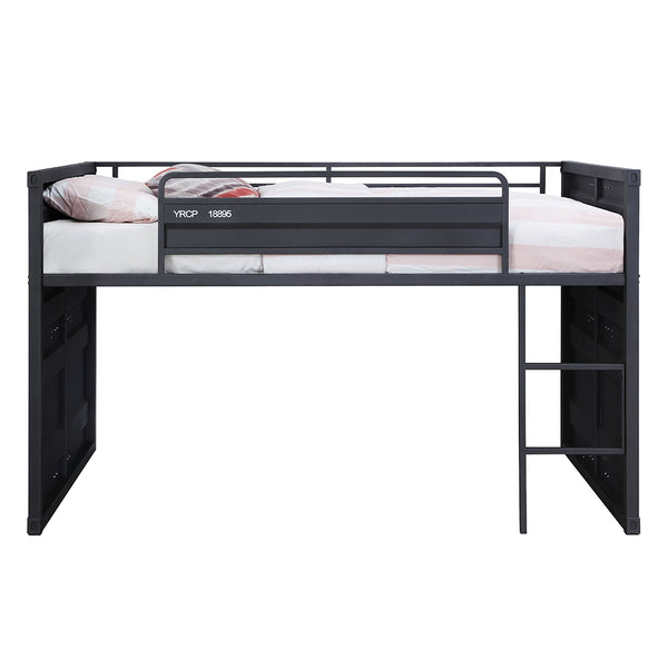 ACME Cargo Gunmetal Twin Loft Bed with Slide Model 38305